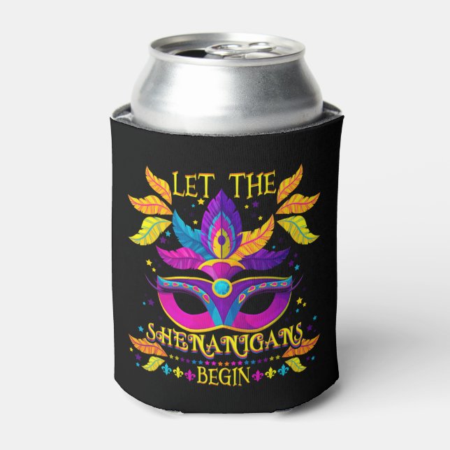 Rafraîchisseur Pour Canette Costume Mardi Gras Laissez Les Shenanigans Commenc (Can devant)