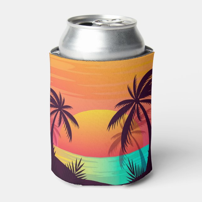 Rafraîchisseur Pour Canette Coucher de soleil tropical (Can devant)