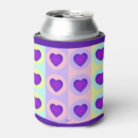 Couleurs pastel & coeurs violets battre