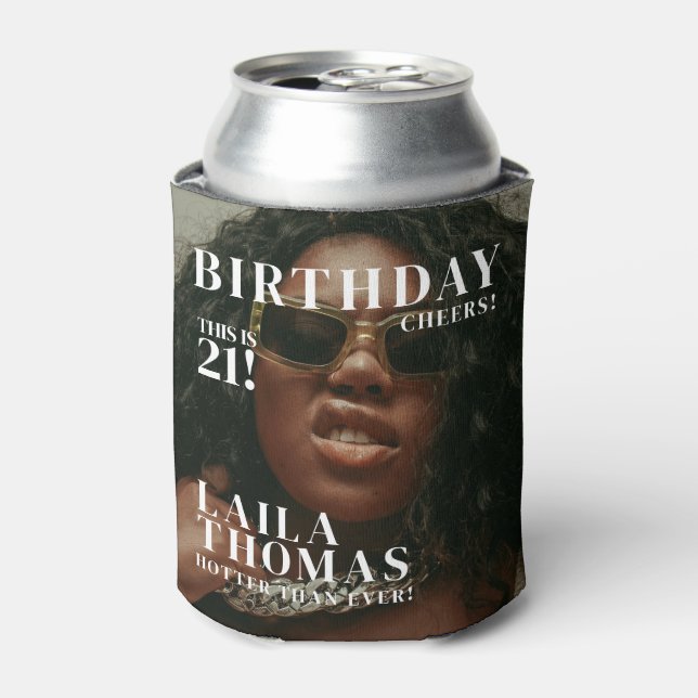 Rafraîchisseur Pour Canette Couverture du magazine de fête d'anniversaire pers (Can devant)