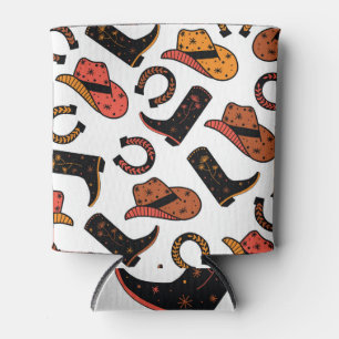 Rafraîchisseur Pour Canette Cowboy Ranch : Wild West Seamless.