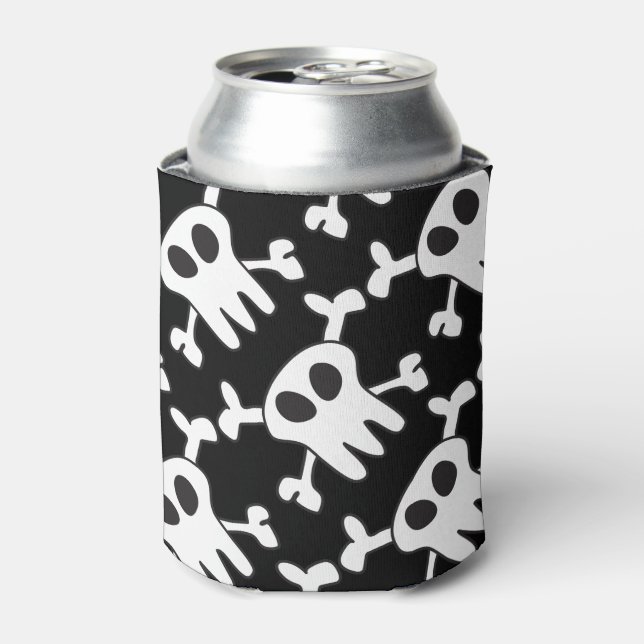 Rafraîchisseur Pour Canette Crâne noir et blanc (Can devant)