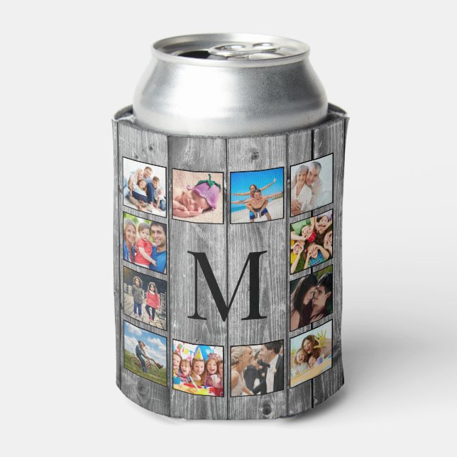 Rafraîchisseur Pour Canette Create Your Custom Photo Collage Rustic Farmhouse (Can devant)