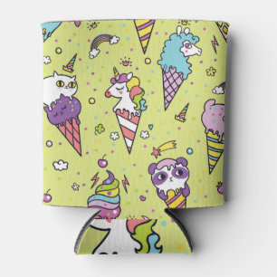 Rafraîchisseur Pour Canette Crème glacée Pop Cute : Motif animal