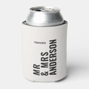 Rafraîchisseur Pour Canette crème moderne noir minimum gras simple mariage