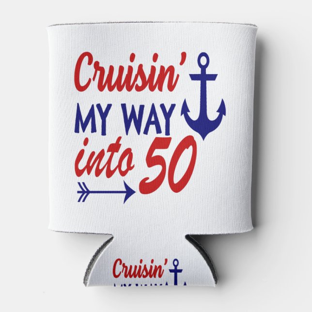 Rafraîchisseur Pour Canette Croisière d'anniversaire 50e anniversaire (Devant)