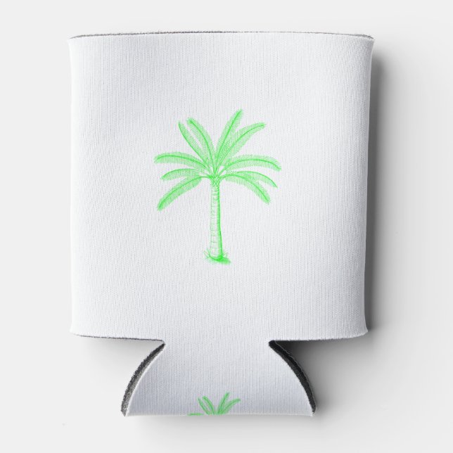 Rafraîchisseur Pour Canette Croquis vert Palm Tree (Devant)
