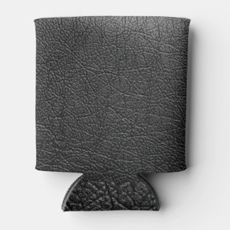Rafraîchisseur Pour Canette Cuir noir : texture de closeup transparente.