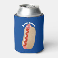 Curieux hot dog Weiner dessin animé