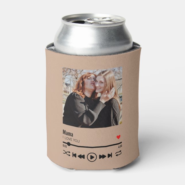 Rafraîchisseur Pour Canette Custom Mama I Love You Mother's Day (Can devant)