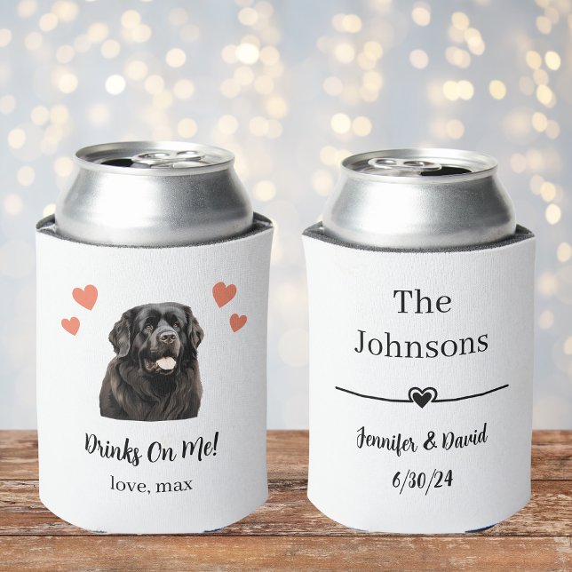 Rafraîchisseur Pour Canette Custom Newfoundland Pet Mariage peut refroidir (Créateur téléchargé)