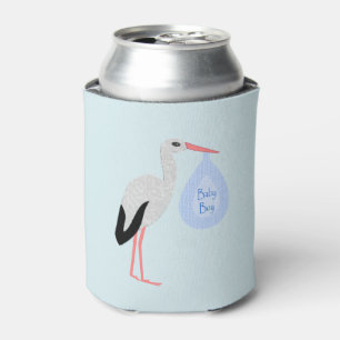 Rafraîchisseur Pour Canette Cute Blue Baby Boy Stork