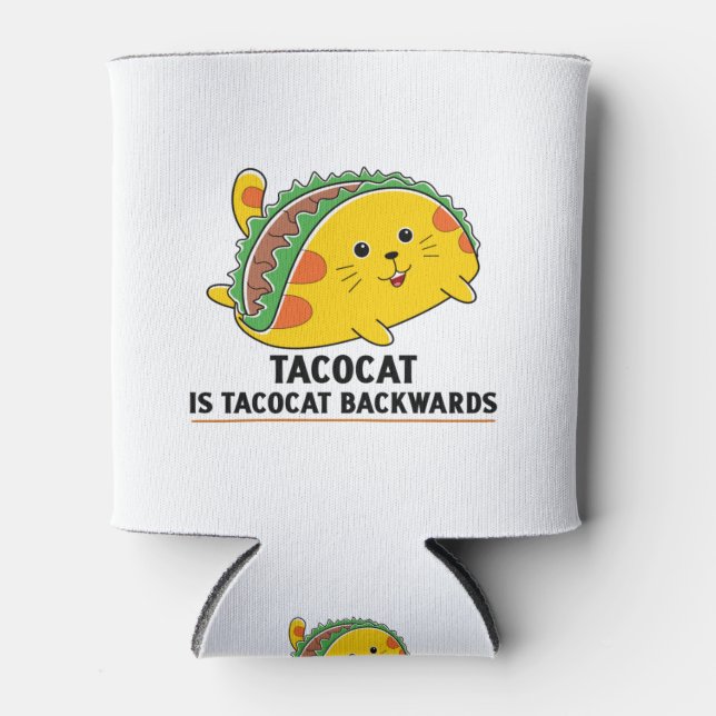Rafraîchisseur Pour Canette Cute cat kitten taco Mexican food (Devant)
