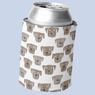 Rafraîchisseur Pour Canette Cute chocolat Labrador Retriever Chien Aquarelle