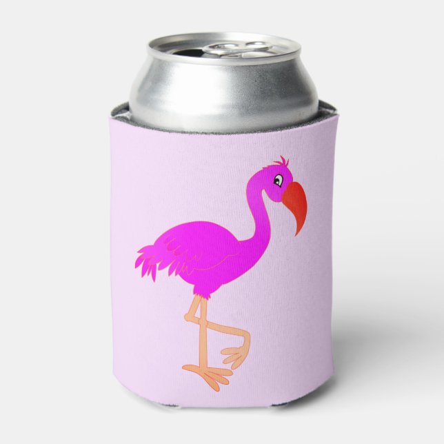 Rafraîchisseur Pour Canette Cute Flamant rose peut refroidir - Happy (Can devant)