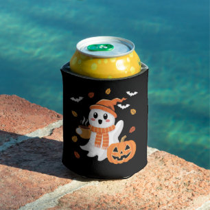 Rafraîchisseur Pour Canette Cute Ghost Boire Café de glace Halloween