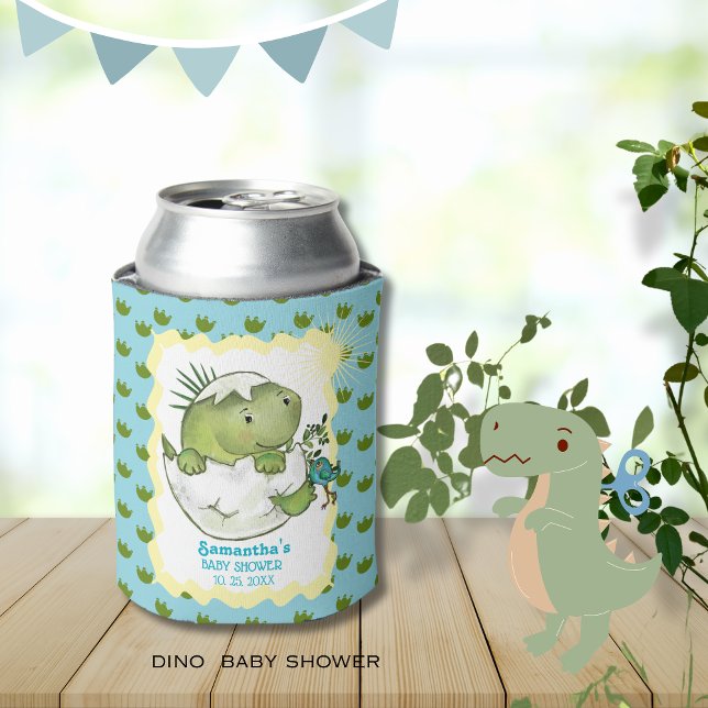 Rafraîchisseur Pour Canette Cute Hatching Dino Baby Shower Can Cooler  (Cute Hatching Dino Baby Shower Can Cooler )