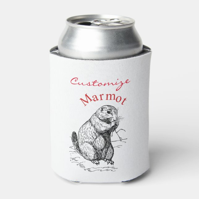 Rafraîchisseur Pour Canette Cute Marmot Animal Thunder_Cove (Can devant)