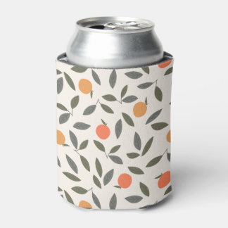 Rafraîchisseur Pour Canette Cute Orange et Motif Feuille