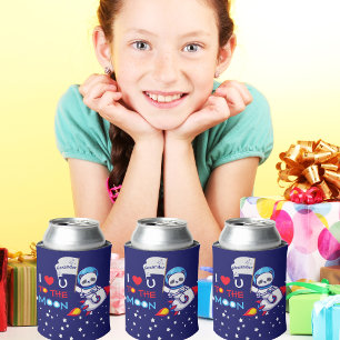 Rafraîchisseur Pour Canette Cute Panda Ours Astronaut Sur Rockship Kids
