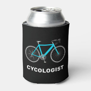 Rafraîchisseur Pour Canette Cycologiste Texte et Vélo Aqua