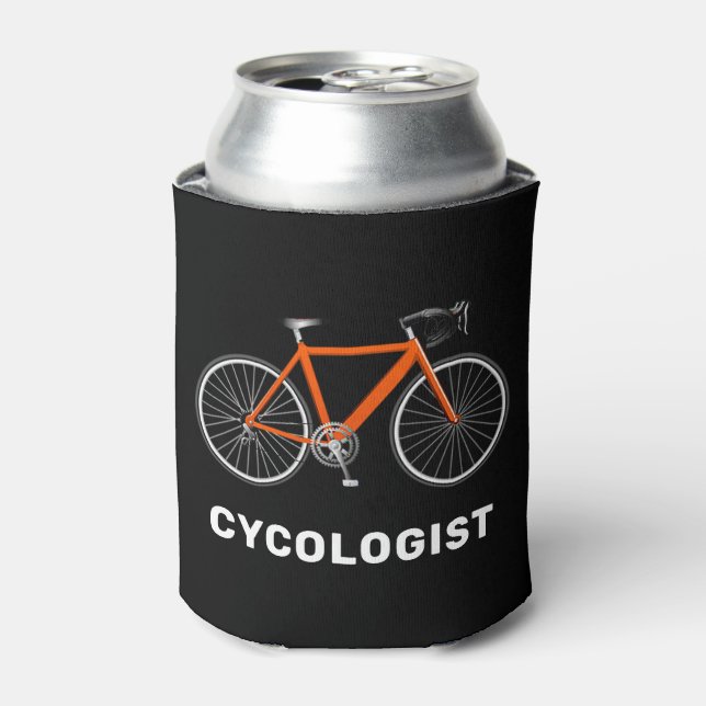 Rafraîchisseur Pour Canette Cycologue Orange Bicyclette (Can devant)