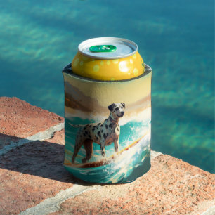 Rafraîchisseur Pour Canette Dalmation Plage Surf Peinture