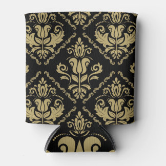 Rafraîchisseur Pour Canette Damask Black Gold : Classic Ornament.