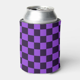 Rafraîchisseur Pour Canette Damier violet et lavande accrocheur