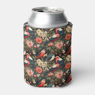 Rafraîchisseur Pour Canette Décor élégant Vintage Oiseaux & Fleurs Motifs