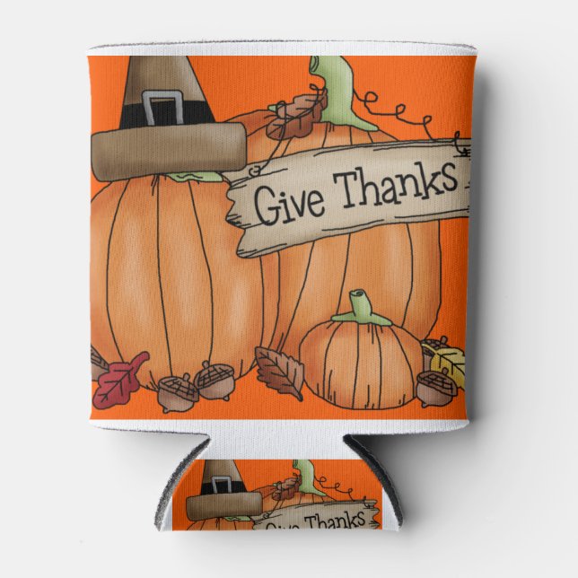Rafraîchisseur Pour Canette Décor Thanksgiving (Devant)