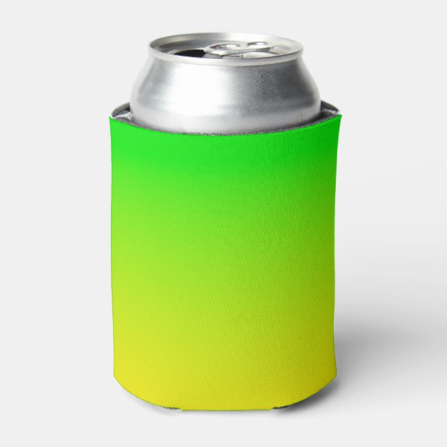 Rafraîchisseur Pour Canette Dégradé vert et jaune du néon (Can devant)