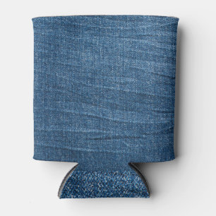 Rafraîchisseur Pour Canette Dénim bleu Texture : Jeans classiques.