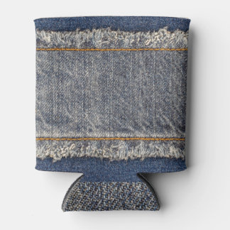 Rafraîchisseur Pour Canette Denim Blue Jeans : Décontracté Double Patch
