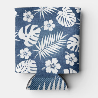 Rafraîchisseur Pour Canette Denim Tropical : Conception Arrière - plan Modérée