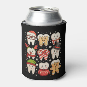 Rafraîchisseur Pour Canette Dentaire Noël mignon Dentiste Santa Hat Xmas