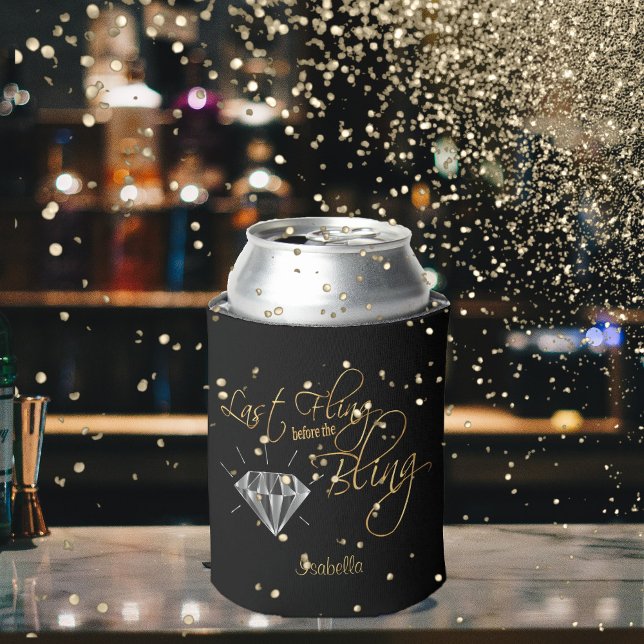 Rafraîchisseur Pour Canette Dernier Fling avant le Bling - Or (Créateur téléchargé)