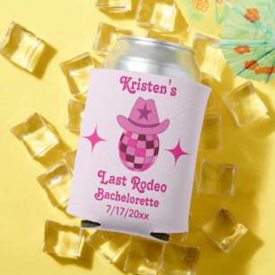 Rafraîchisseur Pour Canette Dernier Rodeo Pink Disco Cowgirl Bachelorette