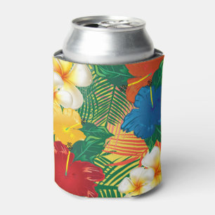 Rafraîchisseur Pour Canette Design de fleurs tropicales exotiques