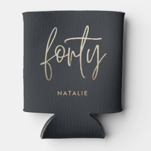 Rafraîchisseur Pour Canette Design moderne 40e anniversaire simple élégant scr