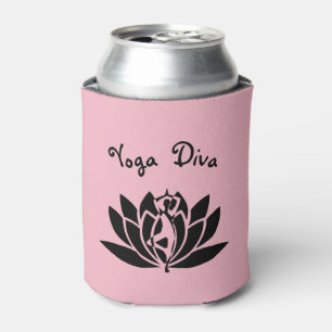 Rafraîchisseur Pour Canette Design Yoga Diva rose