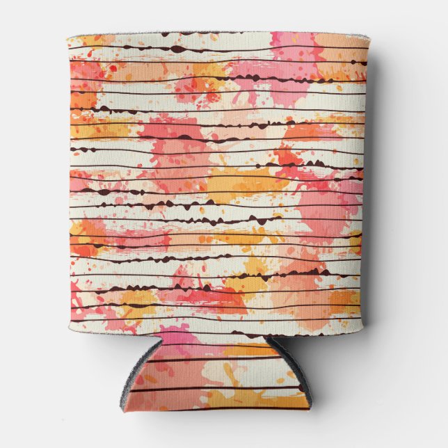 Rafraîchisseur Pour Canette dessin Abstrait à main levée, conception motif tra (Devant)