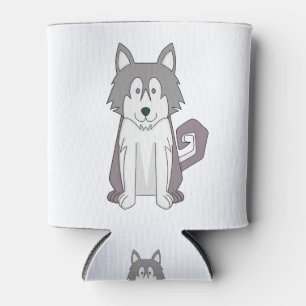 Rafraîchisseur Pour Canette Dessin de chien Extraordinaire Sibérie Husky