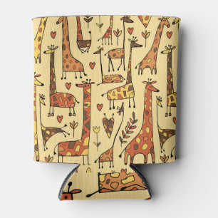 Rafraîchisseur Pour Canette Dessin De Giraffe, Amusant Design Sans Fil.