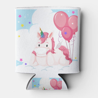 Rafraîchisseur Pour Canette Dessin de licorne rose