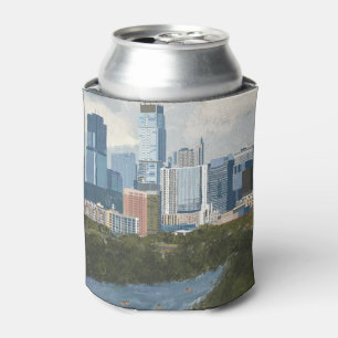 Rafraîchisseur Pour Canette Dessous de verre en pierre peinte d'Austin Skyline