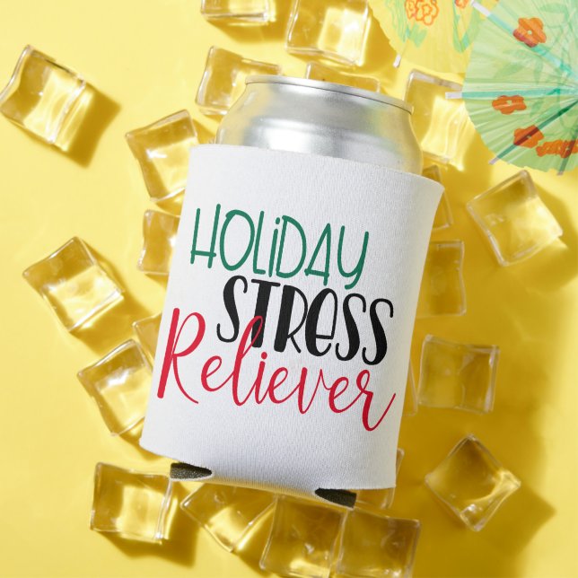Rafraîchisseur Pour Canette Détresse-stress de vacances | Chirstmas Cool boire (Été in situ)