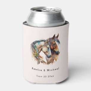 Rafraîchisseur Pour Canette Deux beaux chevaux Western Boho Mariage
