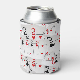Rafraîchisseur Pour Canette Deux Cartes de Poker Numéro Scatted,