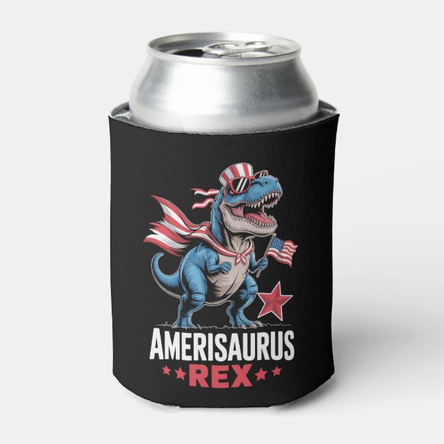 Rafraîchisseur Pour Canette Dinosaur 4 juillet Amerisaurus T Rex Funny (Can devant)